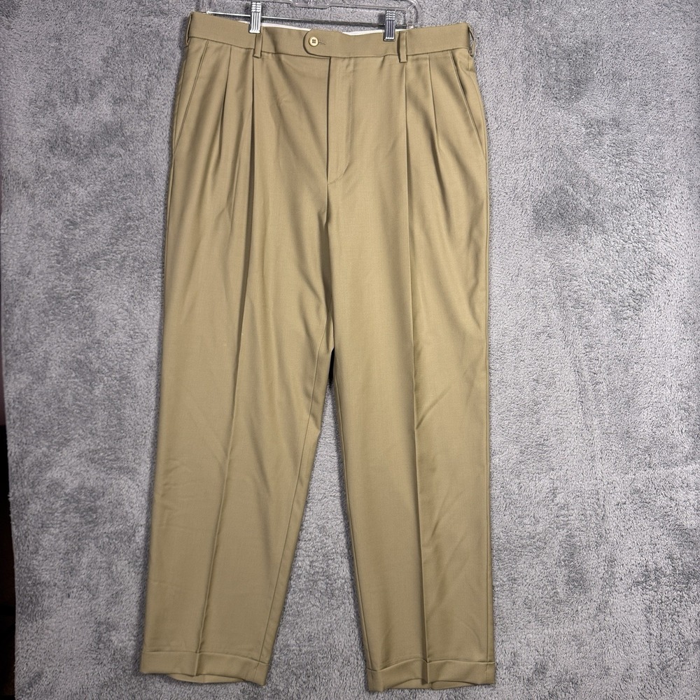 Zanella Loro Piana Super 150s Wool Bennett Pant Men 35x30 Cuffed Pleat Tasmanian
